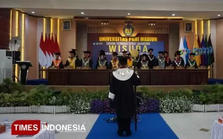 Gelar Wisuda ke-16, UNIPMA Madiun Melantik 232 Wisudawan, Ini Pesan Rektor