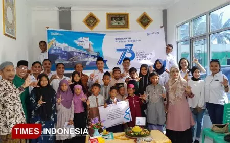 HUT ke-73, Pelni Waingapu Berbagi Berkah dengan Anak Yatim Piatu Al-Abror Sumba Timur