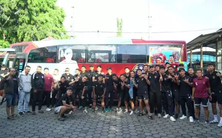 Skuad Persewangi Banyuwangi Berangkat ke Bali, Siap Juara Babak 32 Besar Liga 4 Nasional