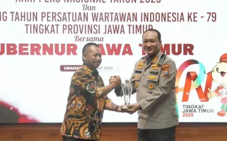 Puncak HPN 2025, Kapolresta Malang Kota Raih Penghargaan Rastra Sewakottama