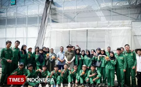 Dorong Minat Pertanian Modern, Mahasiswa Polbangtan Malang Kunjungi Smart Greenhouse