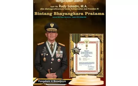 Pangdam Brawijaya Terima Penghargaan Bintang Bhayangkara Pratama