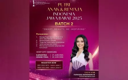 Pemilihan Puteri Anak dan Remaja Jawa Barat 2025 Gelombang Kedua Dibuka
