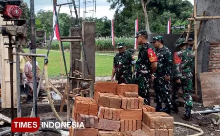 Tidak Layak Huni, Satgas TMMD ke-124 Jember Bongkar Rumah Warga