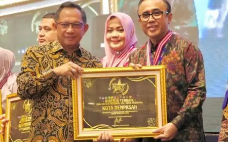 Kota Denpasar Raih Penghargaan Nasional Penerapan Standar Pelayanan Minimal Kinerja Terbaik SPM Awards 2025