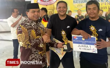 Wawali Bontang Agus Haris Tutup Turnamen Tenis Meja PTM Pelabuhan Cup I