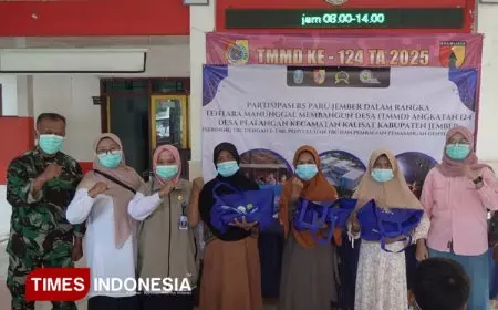 Cegah TBC, TNI Berkolaborasi dengan RS Paru Berikan Penyuluhan di TMMD Jember