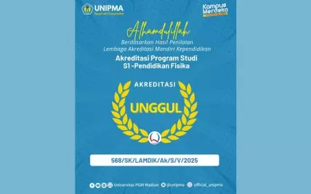 Bertambah, Prodi Pendidikan Fisika UNIPMA Madiun Raih Akreditasi Unggul