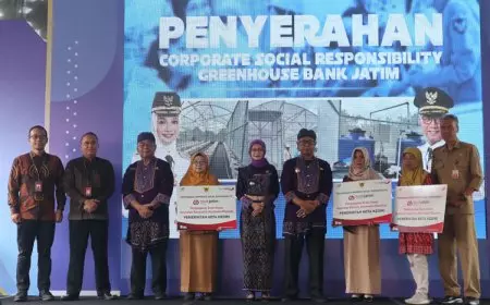 Dukung Ketahanan Pangan, Bank Jatim Serahkan CSR Pembangunan Greenhouse ke Pemkot Kediri