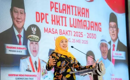 Gubernur Jatim Khofifah Ajak HKTI Lumajang Jadi Motor Penggerak Kedaulatan Pangan Jatim