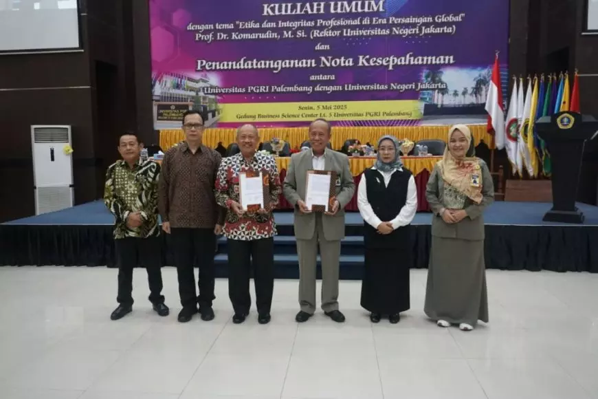 Perkuat Sinergi dan Kolaborasi Antar Perguruan Tinggi, UNJ dan Universitas PGRI Palembang Jalin Kerja Sama Strategis