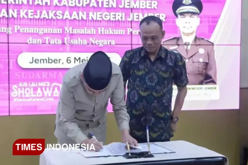 Bupati Jember Fawait Teken Kerja Sama Pencegahan Korupsi APBD Bersama Kejaksaan