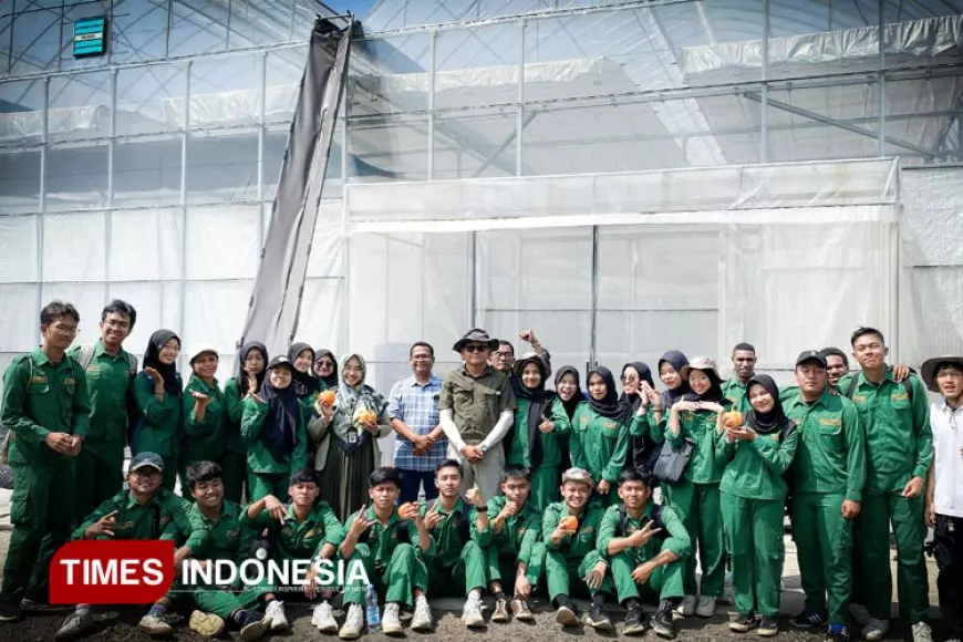 Dorong Minat Pertanian Modern, Mahasiswa Polbangtan Malang Kunjungi Smart Greenhouse