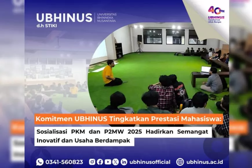 Komitmen UBHINUS Malang Tingkatkan Prestasi Mahasiswa Lewat Sosialisasi PKM dan P2MW 2025