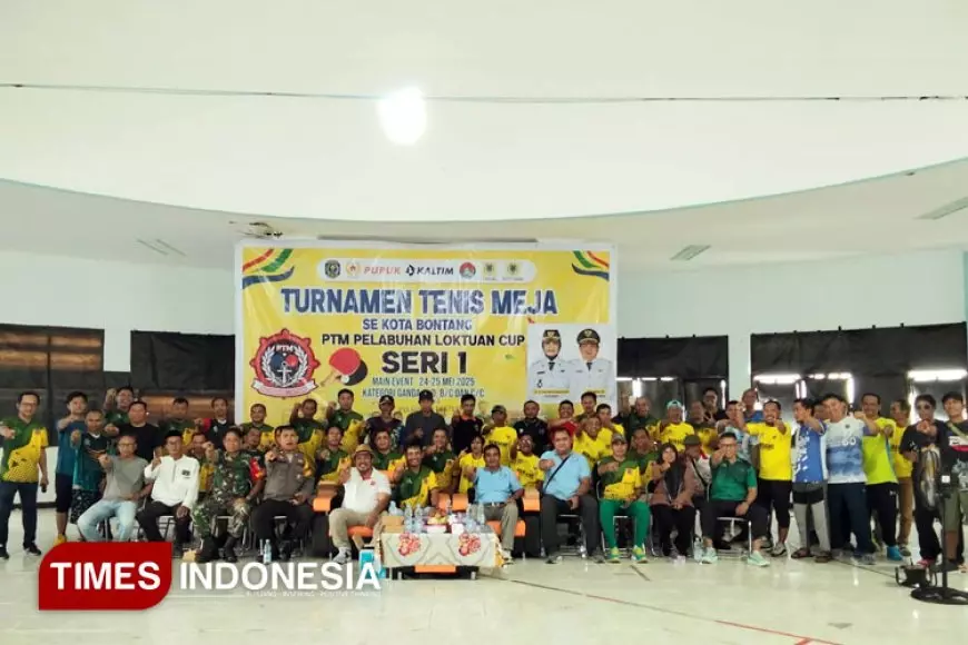 Gelar Turnamen Se Bontang, PTM Pelabuhan Loktuan Galang Silaturahmi Penghobi  Tenis Meja