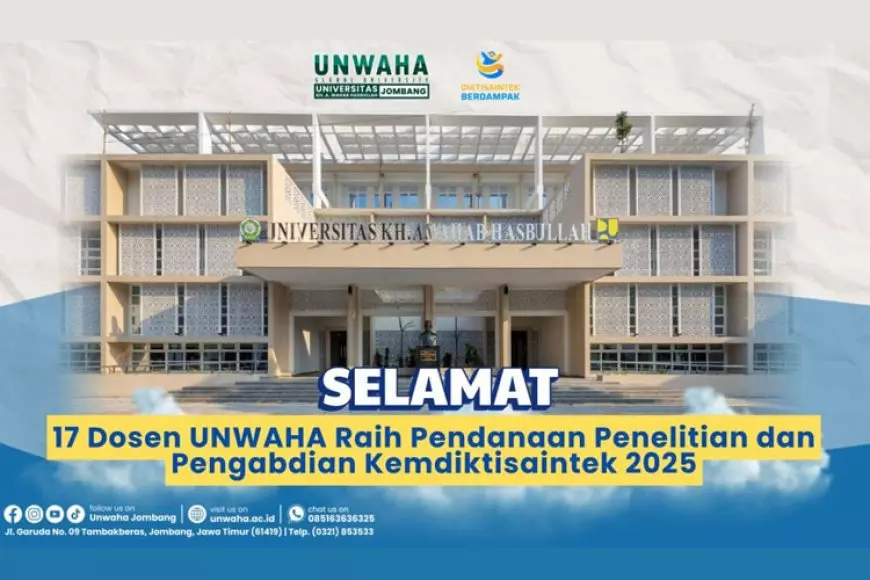 17 Dosen UNWAHA Raih Pendanaan Penelitian dan Pengabdian Kemdiktisaintek 2025