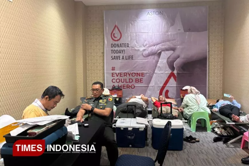 Dandim 0825 Banyuwangi Puji Aksi Donor Darah HUT ke-7 Aston Banyuwangi