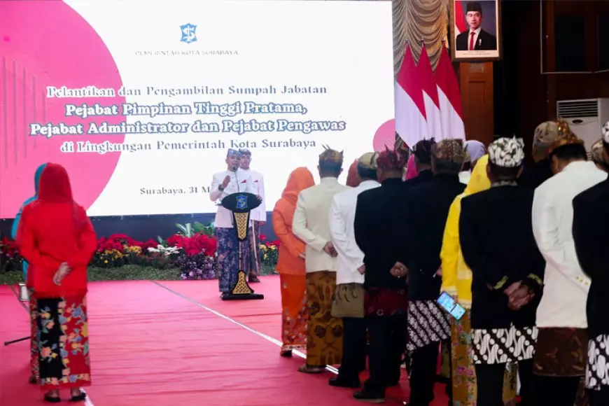 Bertepatan dengan HJKS ke-732, Pemkot Surabaya Lantik 223 Pejabat