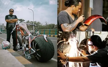 Dari Tambal Ban ke Kustomfest: Perjalanan Dimas Zakaria, Modifikator Motor Asal Malang yang Mendunia