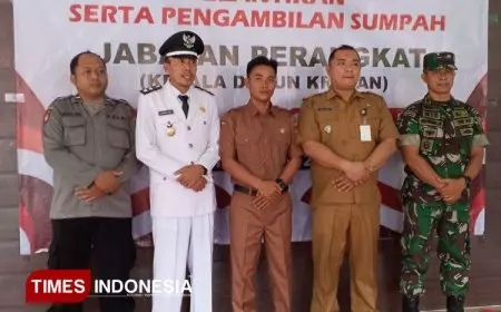 Kepala Dusun Krajan Dilantik, Camat Mayang Ingatkan soal Pengabdian