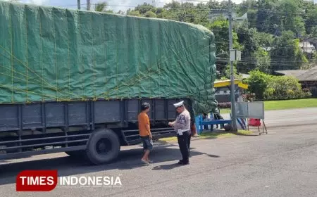 Bikin Rusak Jalan, Puluhan Kendaraan ODOL Kena Teguran Polresta Banyuwangi
