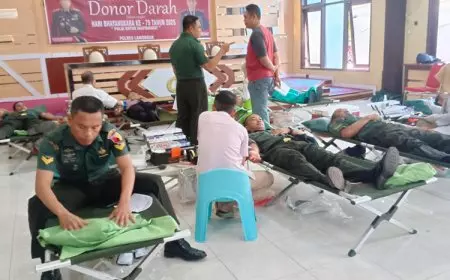 Sinergi TNI-Polri di Lamongan, Setetes Darah untuk Sejuta Harapan di Hari Bhayangkara ke-78