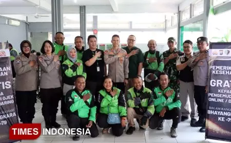 Peringati Hari Bhayangkara ke-79, Polresta Malang Kota Dua Hari Gelar Cek Kesehatan Gratis Bagi Ratusan Ojol