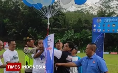 Open Turnamen Sepakbola Piala Banjarnegara Maju 2025 Dibuka Diikuti 32 Tim