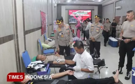 Polres Bondowoso Gelar Donor Darah Sambut HUT Bhayangkara ke-79