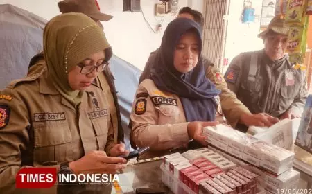 Tim Gabungan Razia Ribuan Batang Rokok Ilegal di Tanggul dan Sumberbaru
