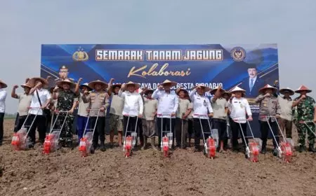 Imigrasi Surabaya dan Polresta Sidoarjo Tanam Jagung Dukung Ketahanan Pangan Nasional
