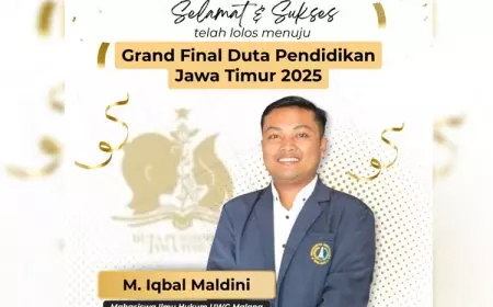 Keren, Mahasiswa FH UWG Malang Lolos Grand Final Duta Pendidikan Jawa Timur 2025
