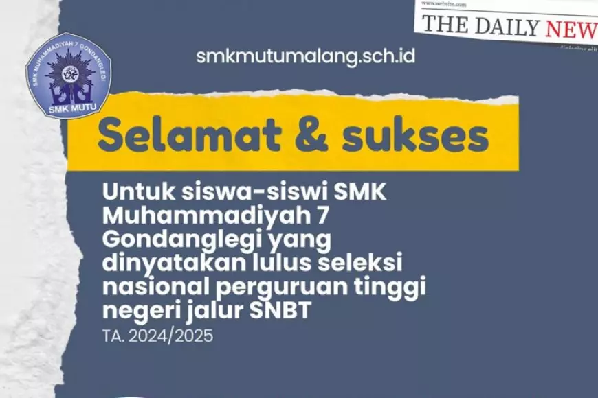 Selamat, 16 Siswa SMK Muhamadiyah 7 Gondanglegi Malang Diterima di PTN Ternama di Indonesia