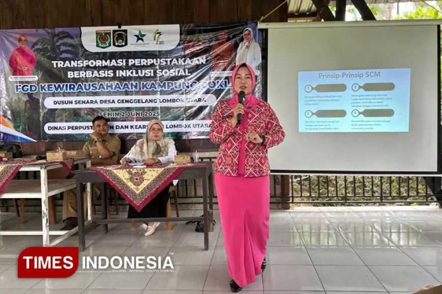 Ny Heny Memupuk Mental Kelompok Tani KCS Genggelang Lombok Utara Jadi Pengusaha