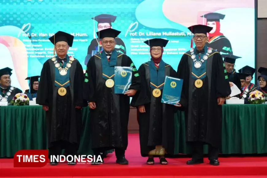 UNJ Kukuhkan Guru Besar Bidang Ilmu Pembelajaran Tata Bunyi Bahasa Inggris dan Pengajaran BIPA dari FBS