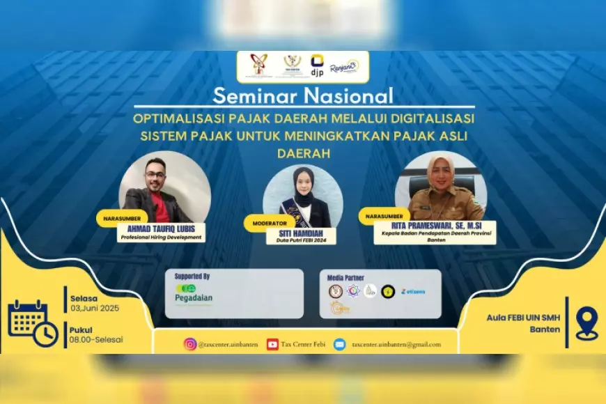 Optimalkan Pajak Daerah Melalui Digitalisasi, Tax Center FEBI UIN Sultan Maulana Hasanuddin Gelar Taxfest