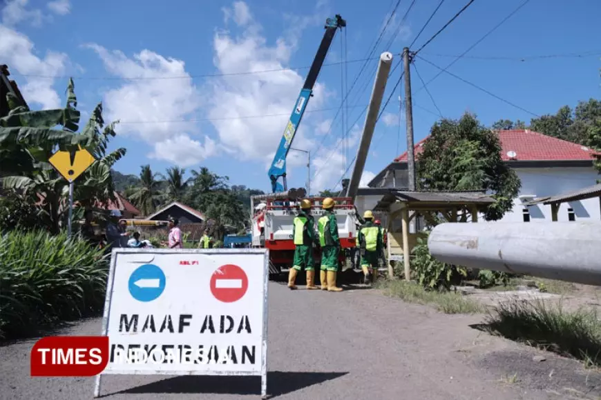 Terangi Bandealit, Pemkab Jember dan PLN Pasang Ratusan Tiang Listrik