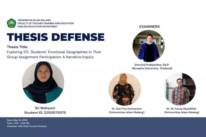 Prodi Pendidikan Bahasa Inggris FKIP UNISMA Hadirkan Penguji Skipsi Luar Negeri