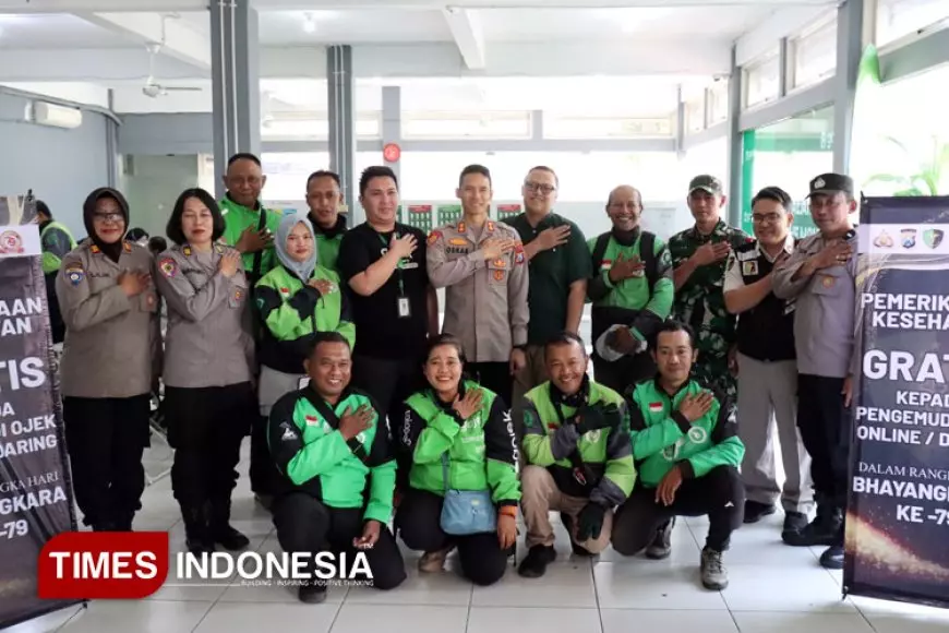 Peringati Hari Bhayangkara ke-79, Polresta Malang Kota Dua Hari Gelar Cek Kesehatan Gratis Bagi Ratusan Ojol