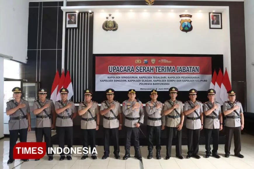 Polresta Banyuwangi Rotasi Sejumlah Kapolsek, Berikut Daftarnya
