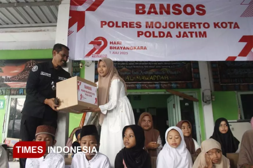 Polres Mojokerto Kota Bagikan Sembako untuk Panti Asuhan