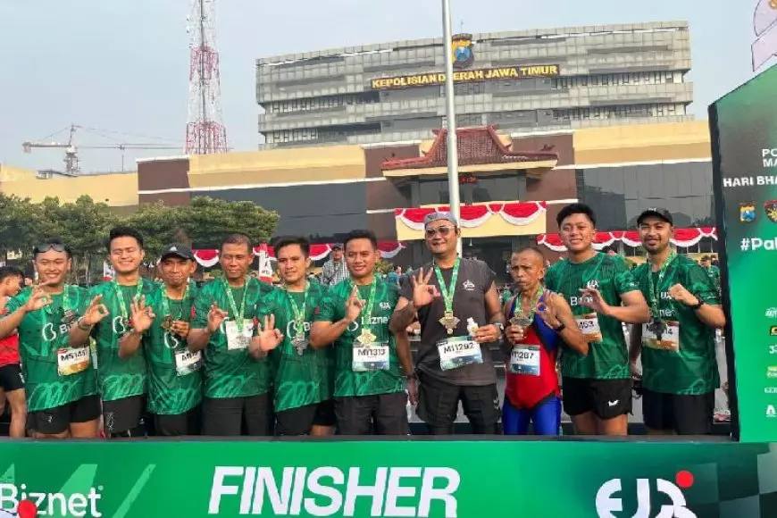 Polresta Banyuwangi Bawa Pulang Juara 2 di East Java Running Fest 2025 Seri Surabaya