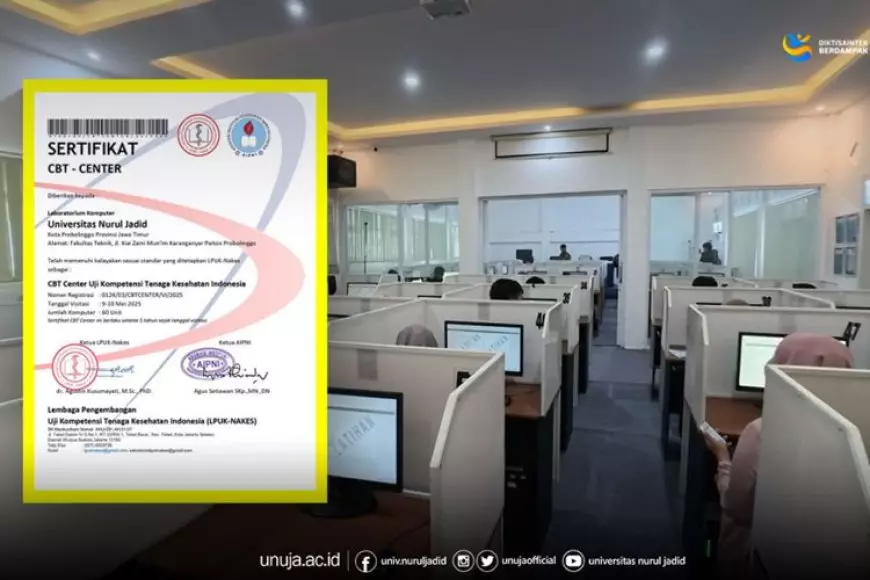 UNUJA Raih Sertifikat CBT Center Uji Kompetensi Tenaga Kesehatan Nasional