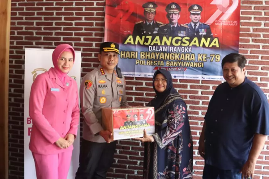 Jalin Kehangatan di Hari Bhayangkara Ke-79, Polresta Banyuwangi Kunjungi Purnawirawan dan Keluarga Besar Polri