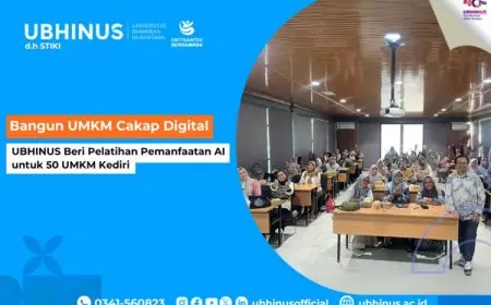 Bangun UMKM Cakap Digital, UBHINUS Beri Pelatihan Pemanfaatan AI untuk 50 UMKM Kediri