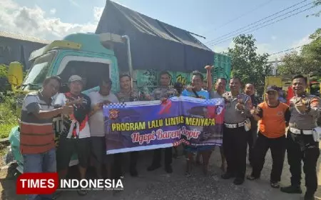 Ngopi Bareng Sopir, Polres Majalengka Ajak Tertib Berlalu Lintas