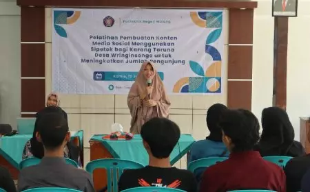 Polinema Latih Karang Taruna Wringinsongo Ciptakan Konten Kreatif untuk Promosi Desa Wisata