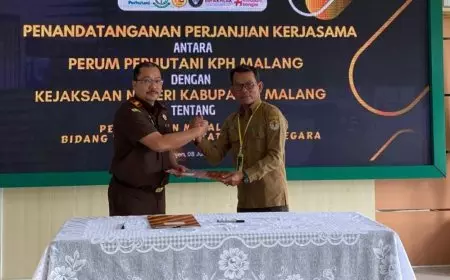 Perhutani KPH Malang Teken MoU dengan kejaksaan Negeri Kabupaten Malang