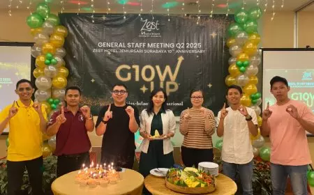 Zest Hotel Jemursari Surabaya Rayakan 10 Tahun Perjalanan Lewat Semangat G10W UP