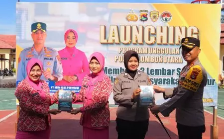 Polres Lombok Utara Tanamkan Budaya Literasi: Dua Lembar Buku Sehari Jadi Gerakan Wajib